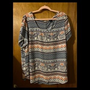 Torrid size 2 tribal print blouse